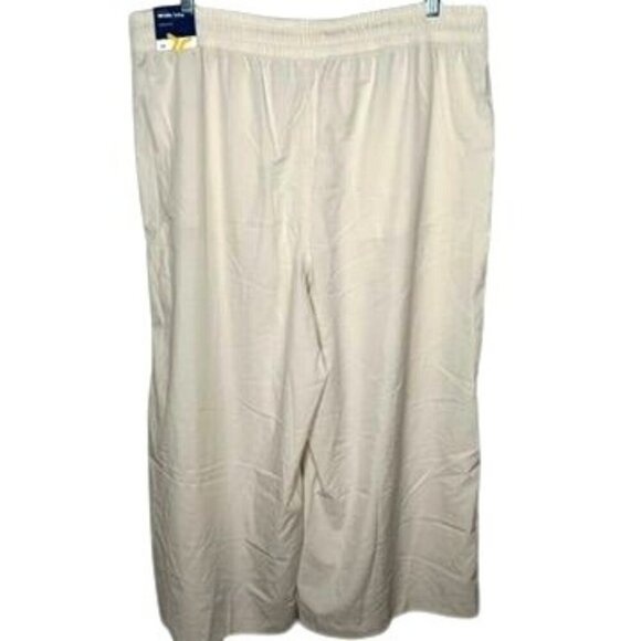 NWT Old Navy Wide Leg StretchTech Womens 2X Beige Pants Dry Quick Pockets Beachy - Picture 3 of 12